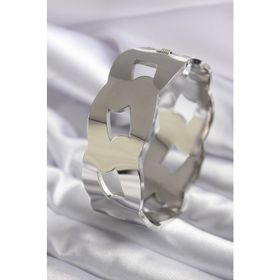 Clariss BJ-BB5578 316L Çelik Gümüş Renk Kalın Zincir Model Kadın Kelepçe