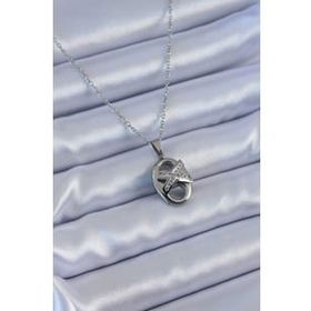 Clariss BJ-BKO7634 316L Çelik Gümüş Renk Zirkon Taşlı Kadın Kolye