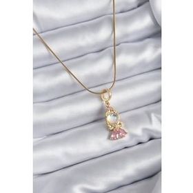 Clariss BJ-BKO7836 316L Çelik Zincir Gold Renk Zirkon Taşlı Bebek Model Kadın Kolye