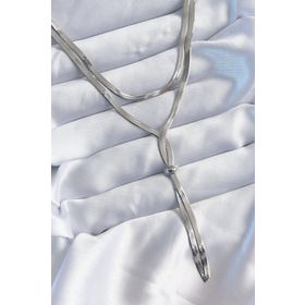 Clariss BJ-BKO8026 316L Çelik Gümüş Renk 2'li İtalyan Zincir Asansör Model Kadın Kolye