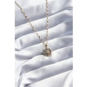 Clariss BJ-BKO8088 316L Çelik Gold Renk Zirkon Taşlı Pusula Model Kadın Kolye