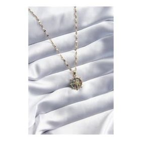 Clariss BJ-BKO8088 316L Çelik Gold Renk Zirkon Taşlı Pusula Model Kadın Kolye