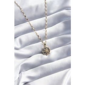 Clariss BJ-BKO8088 316L Çelik Gold Renk Zirkon Taşlı Pusula Model Kadın Kolye