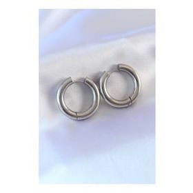 Clariss BJ-BKP7754 316L Çelik Gümüş Renk Halka Model Kadın Küpe