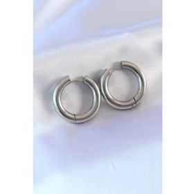Clariss BJ-BKP7754 316L Çelik Gümüş Renk Halka Model Kadın Küpe