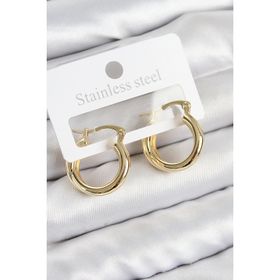 Clariss BJ-BKP8053 Gold Renk Halka Model Pirinç Kadın Küpe