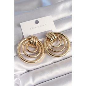Clariss BJ-BKP8053 Gold Renk Halka Model Pirinç Kadın Küpe