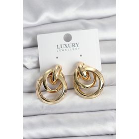 Clariss BJ-BKP8053 Gold Renk Halka Model Pirinç Kadın Küpe