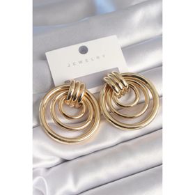 Clariss BJ-BKP8053 Gold Renk Halka Model Pirinç Kadın Küpe