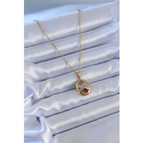 Clariss BKO7635 316L Çelik Gold Renk Zirkon Taşlı Kadın Kolye