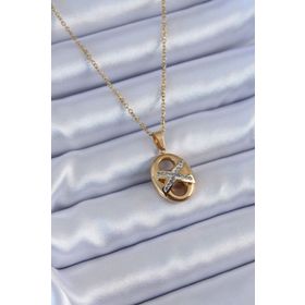 Clariss BKO7635 316L Çelik Gold Renk Zirkon Taşlı Kadın Kolye