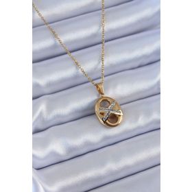 Clariss BKO7635 316L Çelik Gold Renk Zirkon Taşlı Kadın Kolye
