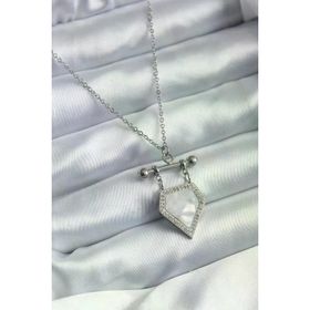 Clariss BKO7896 316L Çelik Gümüş Renk Zirkon Taş Detay Kadın Kolye