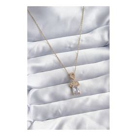Clariss BKO8040 316L Çelik Zincir Gold Renk Zirkon Taşlı Taç Model Kadın Kolye