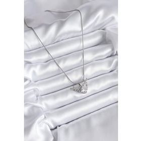 Clariss BKO8133 316L Çelik Gümüş Renk Zirkon Taşlı Boynuz Model Kadın Kolye