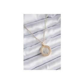 Clariss BKO8194 316L Çelik Gold Renk Zirkon Taş Detay Ay Yıldız Fanus Model Kadın Kolye
