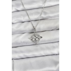 Clariss BKO8411 316L Çelik Gümüş Renk Zincir Zirkon Taşlı Sonsuzluk Model Kadın Kolye