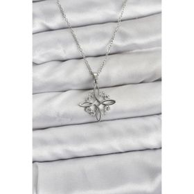 Clariss BKO8411 316L Çelik Gümüş Renk Zincir Zirkon Taşlı Sonsuzluk Model Kadın Kolye