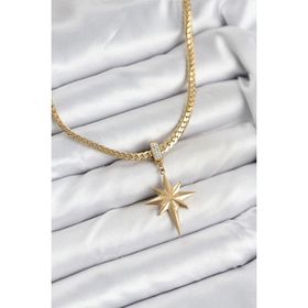 Clariss BKO8418 316L Çelik Gold Renk Zincir Kutup Yıldızı Model Kadın Kolye