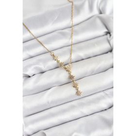Clariss BKO8418 316L Çelik Gold Renk Zincir Kutup Yıldızı Model Kadın Kolye