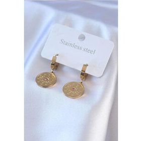 Clariss BKP7702 316L Çelik Gold Renk Göz İşleme Zirkon Taş Detay Kadın Küpe