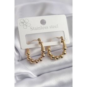 Clariss BKP8301 316L Topçuk Halka Model Çelik Gold Renk Kadın Küpe