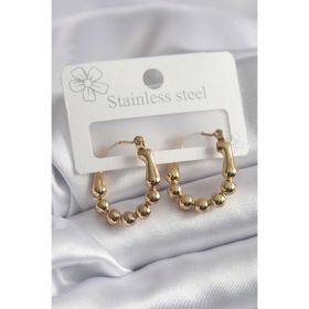 Clariss BKP8301 316L Topçuk Halka Model Çelik Gold Renk Kadın Küpe