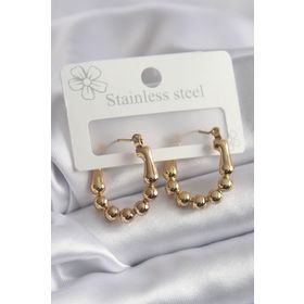 Clariss BKP8301 316L Topçuk Halka Model Çelik Gold Renk Kadın Küpe