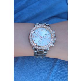 Clariss BS3470 Gümüş Renk Metal Kordon Rose Kasa Zirkon Taşlı Kadın Saat