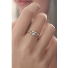 Clariss BYK2417 Gümüş Renk Halat Düğüm Model Kadın Yüzük