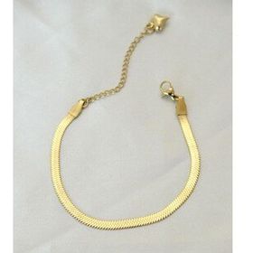 Clariss Çelik Gold Renk İtalyan Zincirli Bileklik