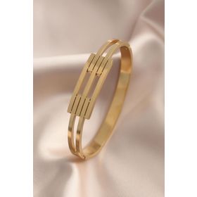 Clariss Çelik Gold Renk Kaburga Model Kelepçe Kadın Bileklik