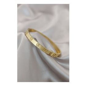 Clariss Çelik Gold Renk Zirkon Taşlı Cartier Bileklik