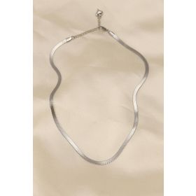 Clariss Çelik Silver Renk 45 cm İtalyan Zincir Model Kadın Kolye
