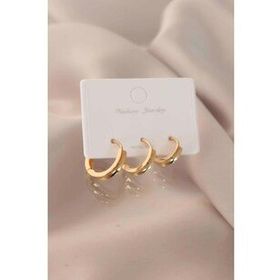 Clariss Gold Renk Halka Kadın Küpe