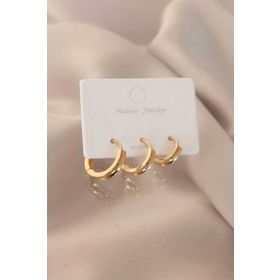 Clariss Gold Renk Halka Kadın Küpe
