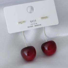 Clariss Gold Renk Kiraz Model Kadın Küpe