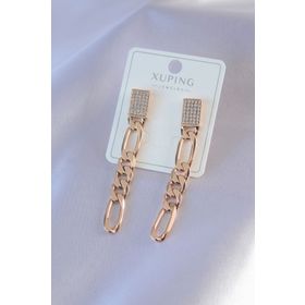 Clariss Gold Renk Sallantı Model Taşlı Kadın Küpe