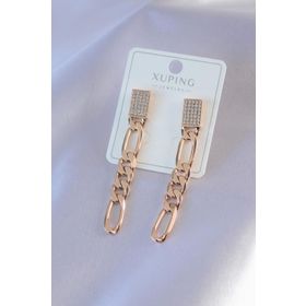 Clariss Gold Renk Sallantı Model Taşlı Kadın Küpe