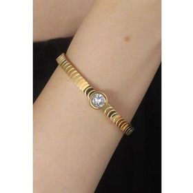 Clariss Gold Renk Zirkon Taşlı Çelik Kadın Bileklik