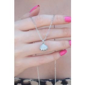 Clariss P22363S4581 316L Çelik Gümüş Renk Açılır Midye Model Kadın Kolye