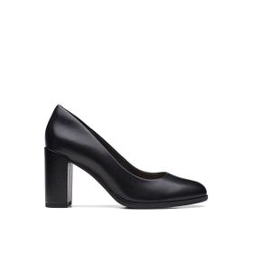 Clarks 26170968 Siyah Deri Kadın Topuklu Ayakkabı