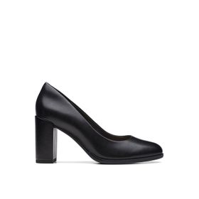 Clarks 26170968 Siyah Deri Kadın Topuklu Ayakkabı