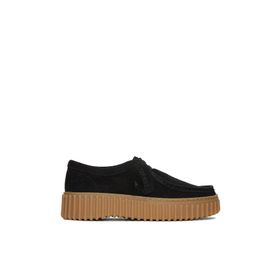 Clarks 26172044 Süet Siyah Kadın Düz Ayakkabı