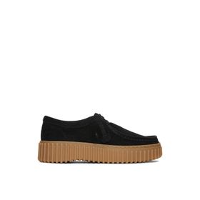 Clarks 26172044 Süet Siyah Kadın Düz Ayakkabı