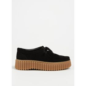 Clarks 26172044 Süet Siyah Kadın Düz Ayakkabı