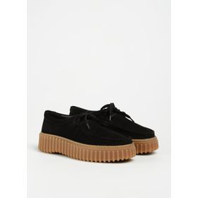 Clarks 26172044 Süet Siyah Kadın Düz Ayakkabı