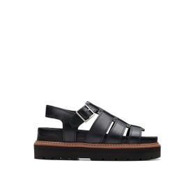 Clarks 26176317 Deri Siyah Kadın Sandalet