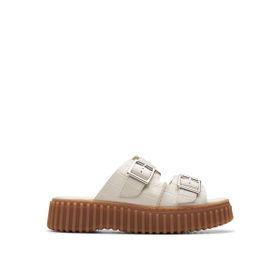 Clarks 26176430 Krem Kadın Deri Terlik