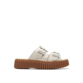 Clarks 26176430 Krem Kadın Deri Terlik